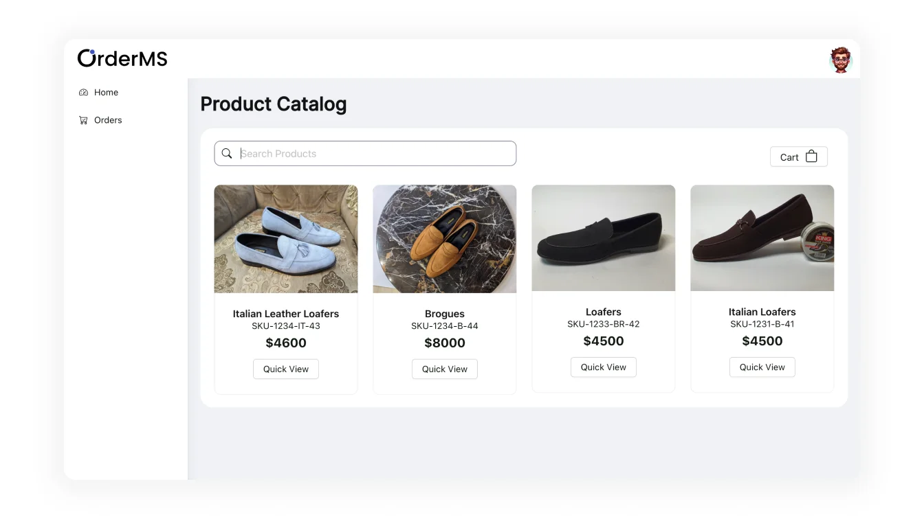 Customer Portal Interface